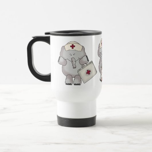 Nurse Elephant Travel mug Reisbeker (Links)