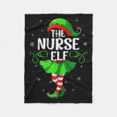 Nurse Elf Christmas Girls Women Elf Squad Xmas Fam Fleece Deken (Voorkant)
