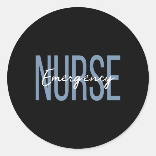Nurse Emergency Room Nurse Registered Nurse Ronde Sticker (Voorkant)
