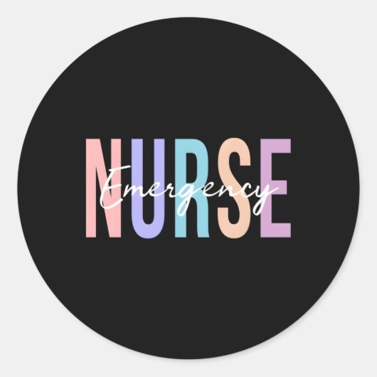 Nurse Emergency Room Nurse Registered Nurse Ronde Sticker (Voorkant)