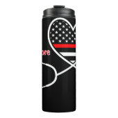 Nurse EMT Stethoscope Thin Red Thermosbeker (Voorkant)