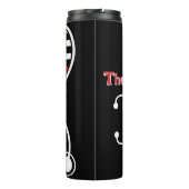 Nurse EMT Stethoscope Thin Red Thermosbeker (Achterkant)