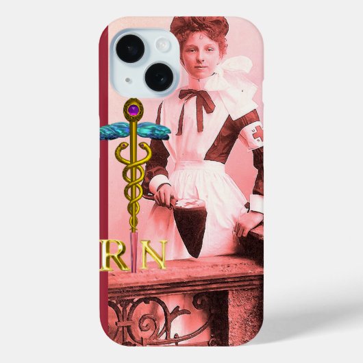NURSE en Gold Caduceus NR Case-Mate iPhone Case (Achterkant)