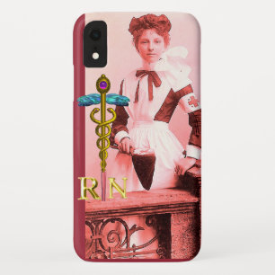  NURSE en Gold Caduceus NR iPhone XR Hoesje