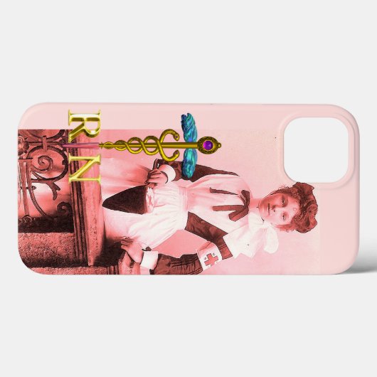  NURSE en Gold Caduceus NR Case-Mate iPhone Case (Achterkant (horizontaal))