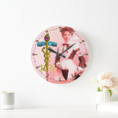  NURSE en Gold Caduceus NR Emblem Grote Klok (Huis)