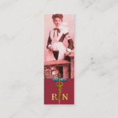  NURSE en Gold Caduceus NR Emblem Pearl Mini Visitekaartje (Achterkant)