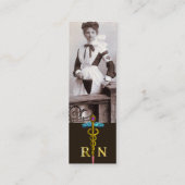  NURSE en Gold Caduceus NR Emblem Pearl Mini Visitekaartje (Achterkant)