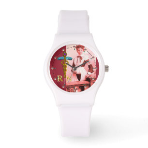  NURSE en Gold Caduceus NR Horloge