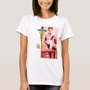  NURSE en Gold Caduceus NR T-shirt