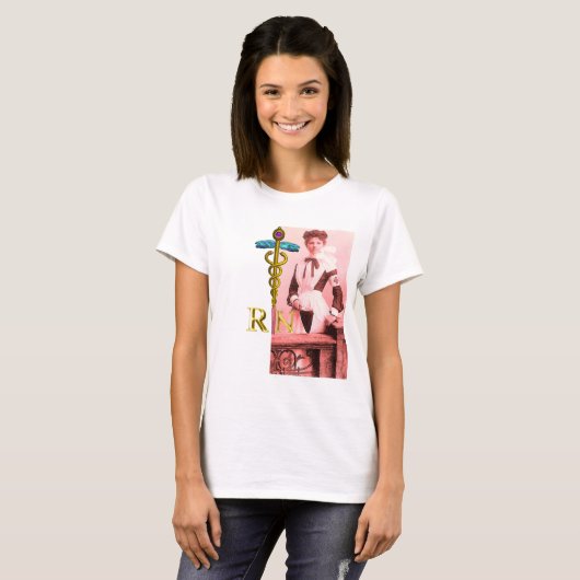  NURSE en Gold Caduceus NR T-shirt (Voorkant volledig)