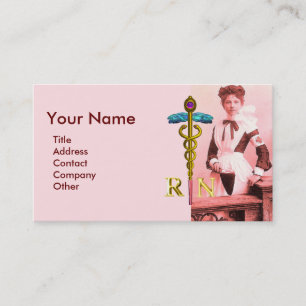  NURSE en Gold Caduceus NR Visitekaartje