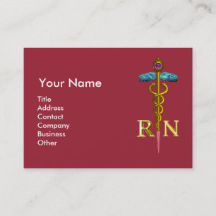  NURSE en Gold Caduceus NR Visitekaartje