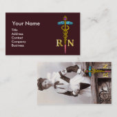  NURSE en Gold Caduceus NR Visitekaartje (Voorkant / Achterkant)