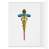 NURSE EN RESCUE DOG/Gold Caduceus RN Emblem (Binnen (Links))