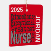 Nurse Extraordinaire CUSTOM Keramisch Ornament (Rechts)