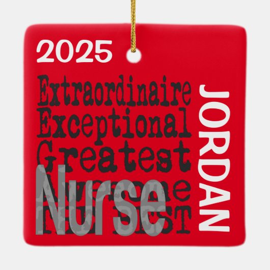 Nurse Extraordinaire CUSTOM Keramisch Ornament (Achterkant)