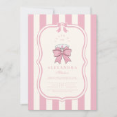 Nurse Fancy Coquette Roze Bow Afstuderen Kaart (Voorkant)