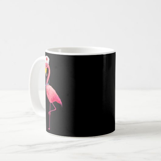 Nurse Flamingo - Funny Flamingo Lover Nursing Koffiemok (Voorkant links)