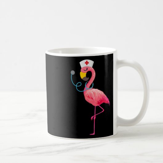Nurse Flamingo - Funny Flamingo Lover Nursing Koffiemok (Rechts)