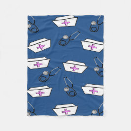 Nurse Fleece Blanket Blue Deken