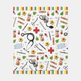 Nurse Fleece Blanket Deken