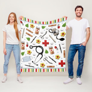 Nurse Fleece Blanket Deken