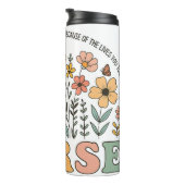 Nurse Floral Inspirational Quote Design Thermosbeker (Geroteerd rechts)