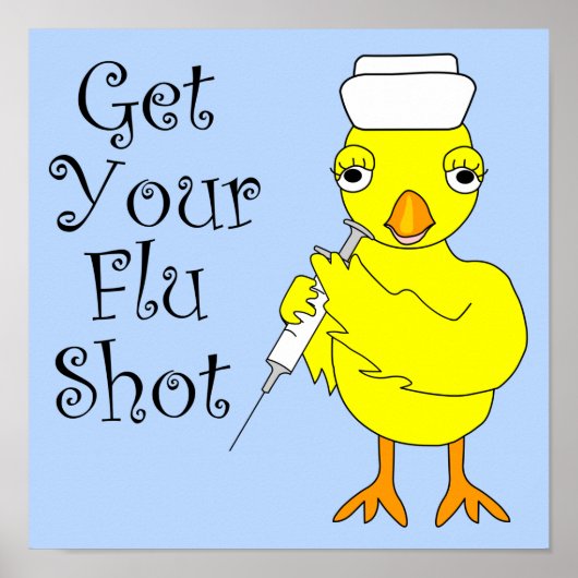 Nurse Flu Shot Chick Poster (Voorkant)