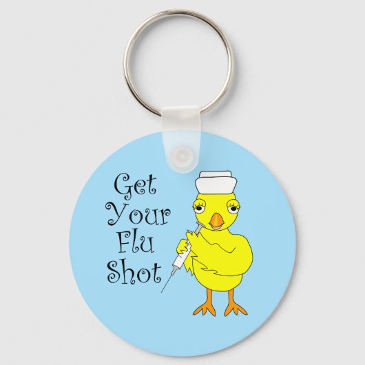 Nurse Flu Shot Chick Sleutelhanger (Voorkant)