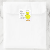 Nurse Flu Shot Chick Vierkante Sticker (Tas)