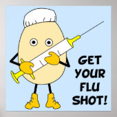 Nurse Flu Shot Egghead Poster (Voorkant)