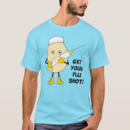 Nurse Flu Shot Egghead T-shirt (Voorkant)