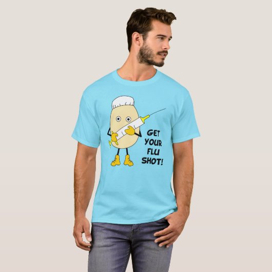 Nurse Flu Shot Egghead T-shirt (Voorkant volledig)