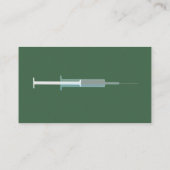Nurse Flu Shot Green Visitekaartje (Achterkant)
