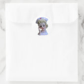 Nurse Front Line Hero Caregiver Lady Head Vase Ronde Sticker (Tas)