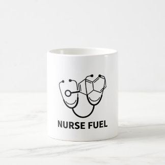 Nurse Fuel Caffeine Molecule Stethoscope Minimalis Koffiemok
