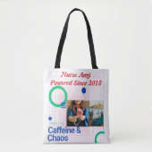 Nurse Fuel Canvas tas - Grappige cafeïne en chaos (Voorkant)