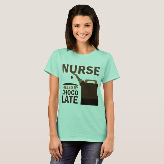 Nurse (Funny) Chocolate T-shirt (Voorkant volledig)