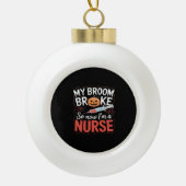 Nurse Funny Halloween Nursing Essential T-shirt_1 Keramische Bal Ornament (Voorkant)