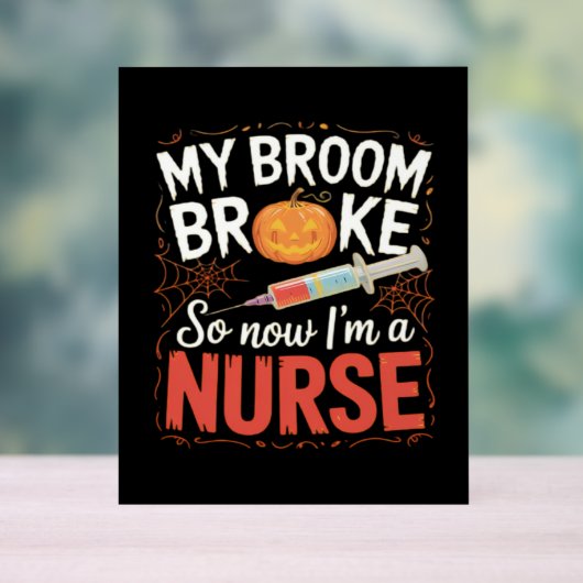Nurse Funny Halloween Nursing Essential T-shirt Acryl Bord (Neutraal)
