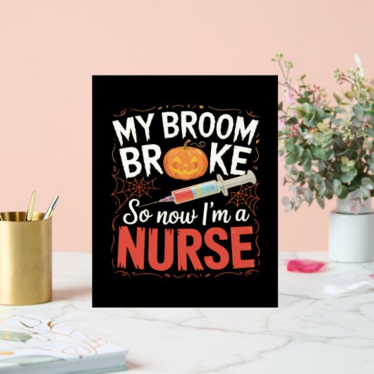 Nurse Funny Halloween Nursing Essential T-shirt Acryl Bord (Huwelijk)