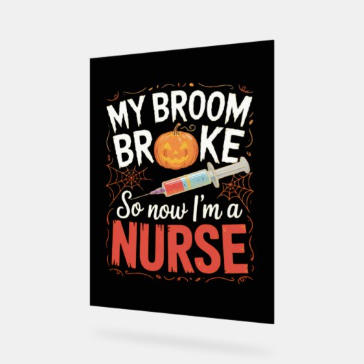 Nurse Funny Halloween Nursing Essential T-shirt Acryl Bord (Hoek)