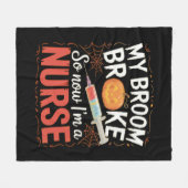 Nurse Funny Halloween Nursing Essential T-shirt Fleece Deken (Voorkant (Horizontaal))