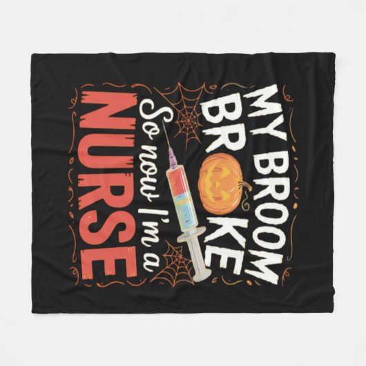 Nurse Funny Halloween Nursing Essential T-shirt Fleece Deken (Voorkant (Horizontaal))