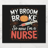Nurse Funny Halloween Nursing Essential T-shirt Sparkling Wijnetiket (Enkel label)