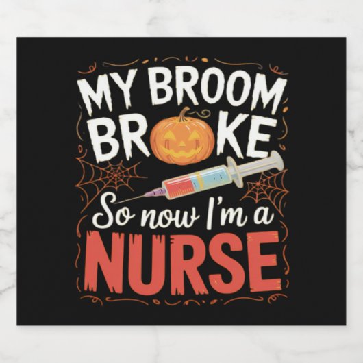 Nurse Funny Halloween Nursing Essential T-shirt Sparkling Wijnetiket (Enkel label)