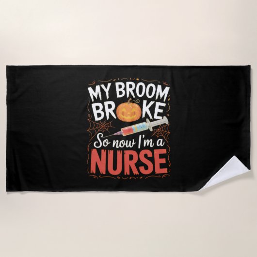 Nurse Funny Halloween Nursing Essential T-shirt Strandlaken (Voorkant)