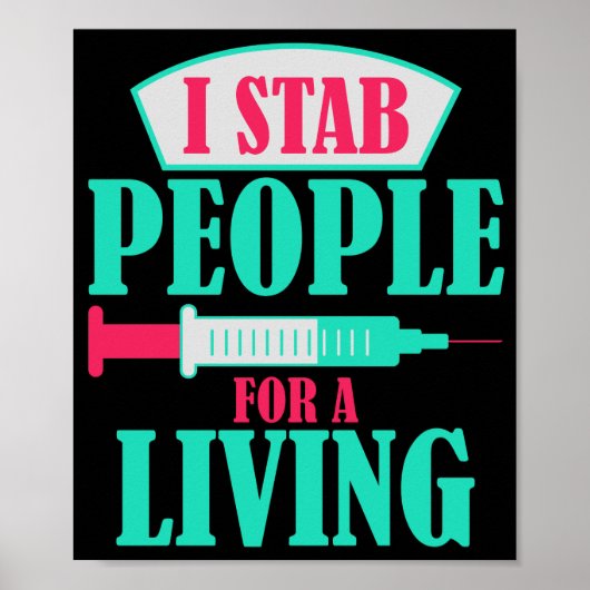 Nurse Funny Nursing Student Afstuderen RN LPN Gift Poster (Voorkant)