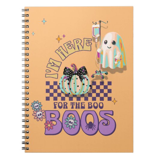 Nurse Ghost Grappige Quote Pumpkin Coquette Notitieboek (Voorkant)